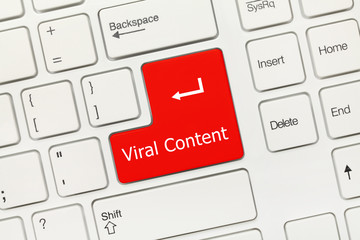 White conceptual keyboard - Viral Content (red key)