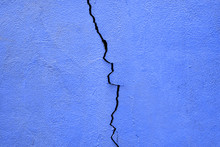 Blue Cracked Wall Background