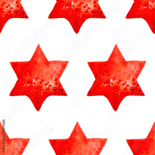 Cotton fabric Seamless Watercolor Stars Pattern. Magic Festive Background. Hand Drawn Doodle Stars. Baby Design. Abstract Rapport for Wallpaper, Textile, Linen, Wrapping, Posters, Cards, Banner. New Year, Birthday