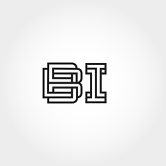 Initial Letter BI Logo Template Design