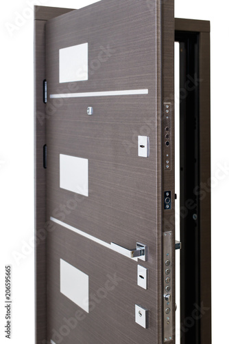 Open Armored Door Isolated At White Background Image Of A