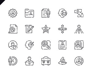 Aufkleber - Simple Set Head Hunting Line Icons for Website and Mobile Apps.