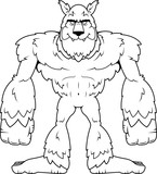 Fototapeta Dinusie - Cartoon Werewolf Standing