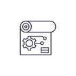 © microicon - Engineering scheme linear icon concept. Engineering scheme line vector sign, symbol, illustration.