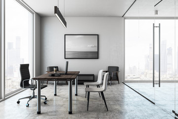 Concrete office interior