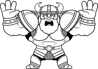 Wall Mural - Cartoon Viking Scared