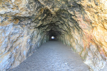 Through The Tunnel At Sutro Baths. San Francisco, California, USA.