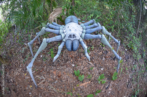 Fotografía Gigantic dinosaur era arachnid replica