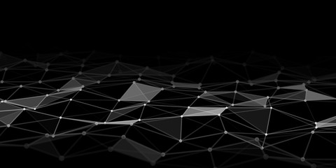 Abstract technology background with connecting dots and lines. Network concept. Data technology.