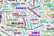 © BentChang - Abstract positive emotion word cloud illustrations background. Design, words, concept & decoration.