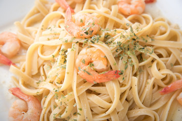 Poster - shrimp with Fettuccine