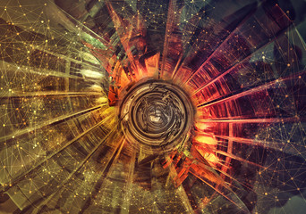 3D rendering of digital technology background