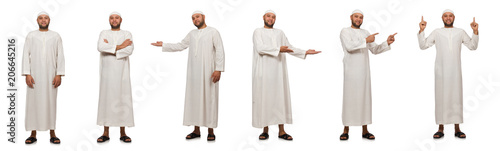 Fotografía Concept with arab man isolated on white