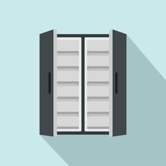 Poster - Double door freeze icon. Flat illustration of double door freeze vector icon for web design