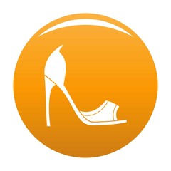 Sticker - Woman shoes icon. Simple illustration of woman shoes vector icon isolated on white background