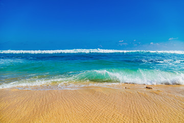 Exotic blue tropical ocean / sea tropical scenery.