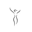 woman line illustration symbol