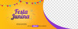Festa Junina festival social media cover vector template design