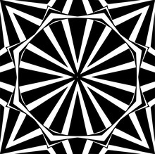 Abstract Decorative Pattern In A Black  - White Colors