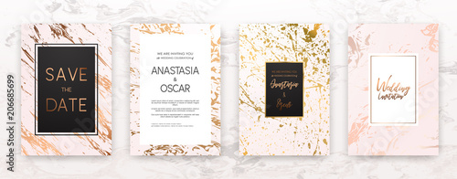 Gold, black, white marble template, artistic covers design, colorful texture,...