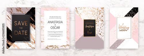 Gold, black, white marble template, artistic covers design, colorful texture,...