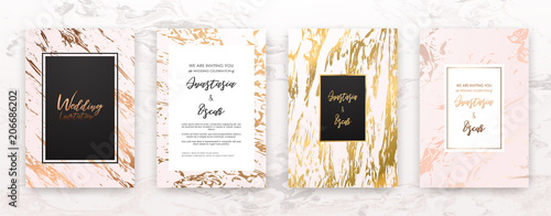 Gold, black, white marble template, artistic covers design, colorful texture,...