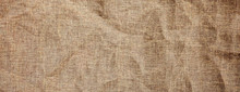 Texture Detailed Background Jute Burlap Fabric Crumpled