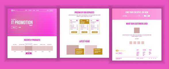 Wall Mural - main web page design vector. website business graphic. landing template. future energy project. incr