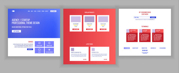 Wall Mural - website design template vector. business background. landing web page. financial statistics. electro