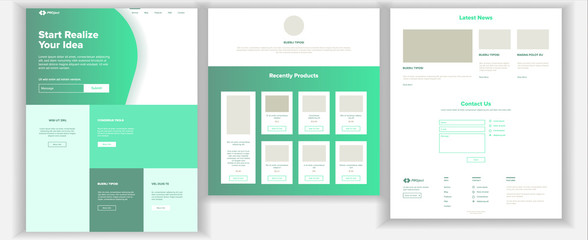 Wall Mural - website template vector. page business background. landing web page. web design and development. cas