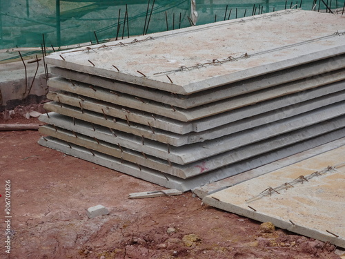 Precast Concrete Slab Fabricated At Factory And Delivered To Site