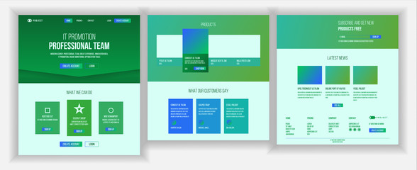Wall Mural - main web page design vector. website business screen. landing template. innovation idea. engineer de