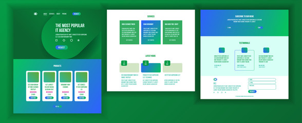 Wall Mural - website design template vector. business background. landing web page. financial statistics. electro