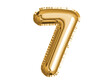 Gold number seven air balloon for baby shower celebrate decoration party
