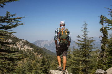 Wall Mural - Hiker on lycian way