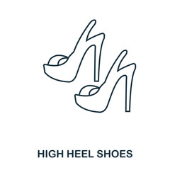 Wall Mural - High Heel Shoes icon. Flat style icon design. UI. Illustration of high heel shoes icon. Pictogram isolated on white. Ready to use in web design, apps, software, print.