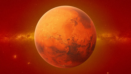 Wall Mural - planet mars, the forth planet from the sun, planet in the solar system