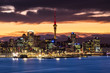 Auckland at sunset from Mt Victoria
