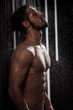 © alfa27 - young man enjoying taking a shower. close up portrait. wash the body