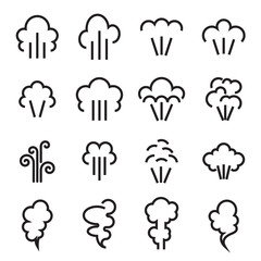 Wall Mural - steam icons. linear symbol of steam function in domestic and industrial appliances isolated on a whi