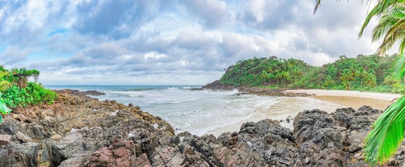 Canvas Print - Gamboa beach view in Brazil near Itacare