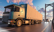 © beysim - Semi Trailer Truck with Other Vehicles Moving on Bridge