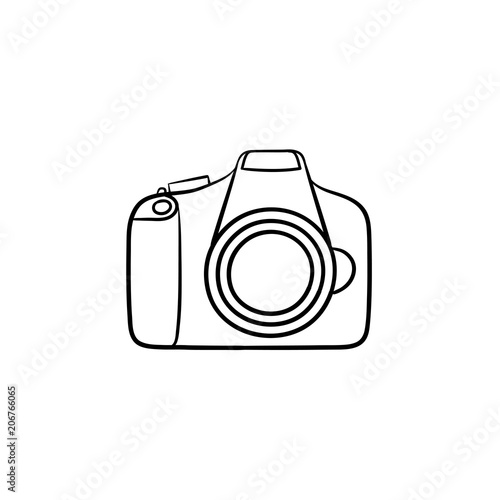 Camera Hand Drawn Outline Doodle Icon Digital Photocamera