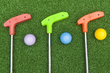  Three Mini Golf Clubs