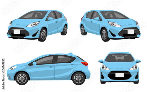 自動車、乗用車：セット Obraz na płótnie