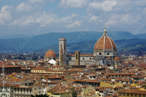 Plakat Florence Duomo - widok ze wzgórza Michała Anioła