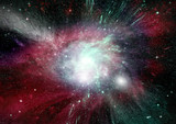 Fototapeta Kosmos - galaxy in a free space