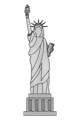 Poster - statue of liberty monument national symbol vector illustration