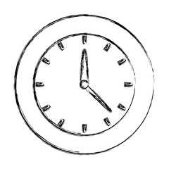 Poster - grunge circle clock time object design