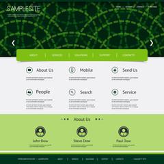 Canvas Print - website template with circles in the header design